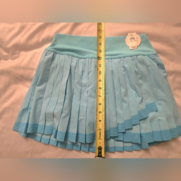 Aerie Light Blue Pleated Skater Skirt - Picture 4 of 6